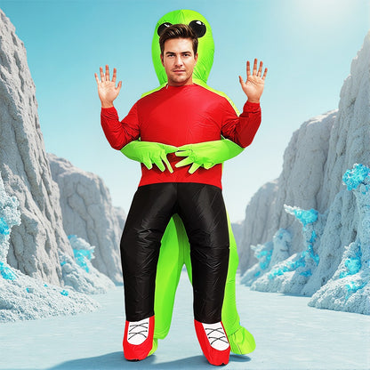 Fancy Funny Mascot Astronaut ET Inflatable Alien Costume Suit Dress Adult Purim Halloween Carnival Anime Party Cosplay Costumes