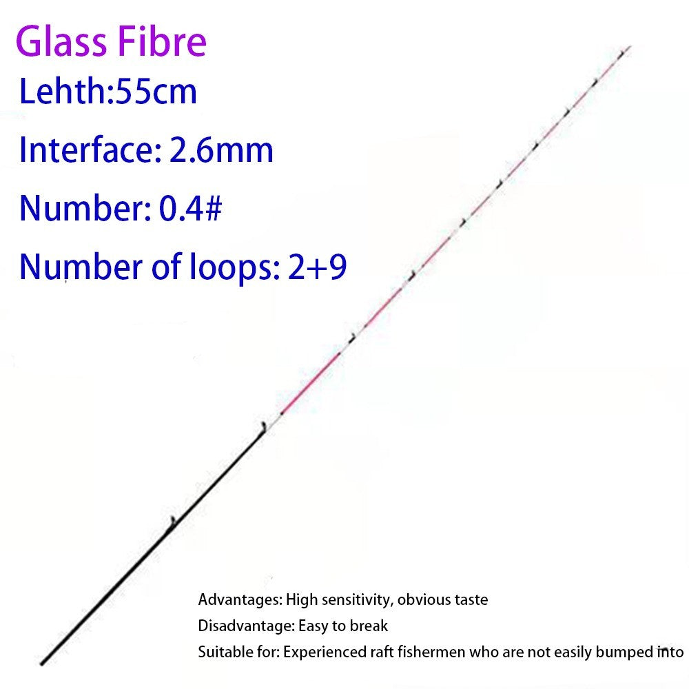 Fiberglass/Carbon Half-titanium Fishing Rod Tip Retractable Half/All Titanium Alloy Carbon Fiber 45/55/60cm Winter
