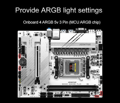 JGINYUE B650 Motherboard support AMD Ryzen 7600X/7700/7500F DDR5 PC desktop AM5 B650M GAMING PLUS AM5 B650