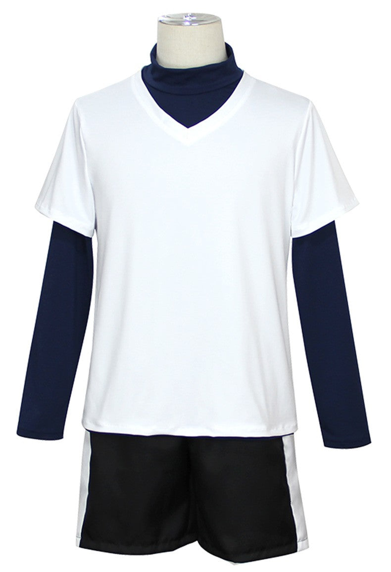 ?Wetrose?In Stock Killua Zoldyck Cosplay Costume Hunter × X Hantaa Kirua Zaoldyeck T Shirt Full Set Wig Halloween Xmas New