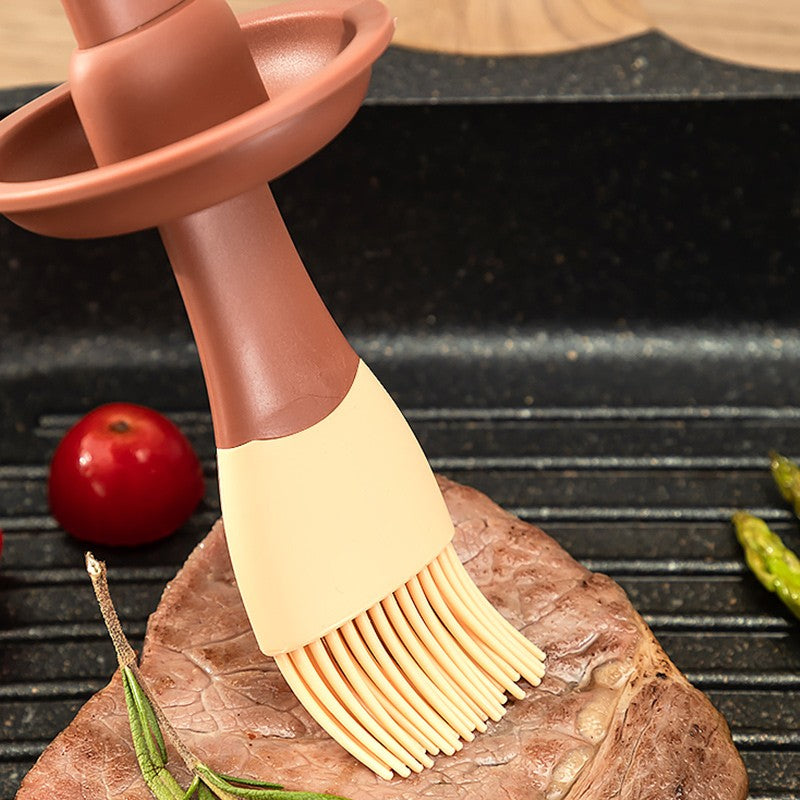 Silicone Oil Brush Temperature Resistant Oil Bottle Baking Pancake Barbecue Cooking Olive Oil BBQ Grilling Kitchen Gadget
