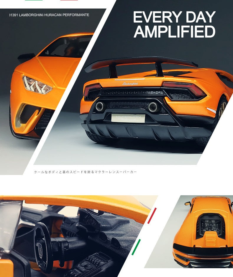Bburago 1:24 Lamborghini Huracan Performante Carro de Liga Fundido e Veículos de Brinquedo Modelo de Carro em Miniatura para Crianças
