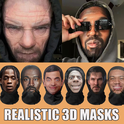 3D Realistic Masks Celebrity Breathable Mesh Party Cosplay Mask Full Face Halloween Cosplay Support Customized