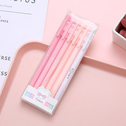 Caneta Gel Fofa Morandi 6 Peças/Conjunto Kawaii 0,5mm Esferográfica Preta Material de Escritório Escolar Caneta de Água para Estudante Caneta Neutra
