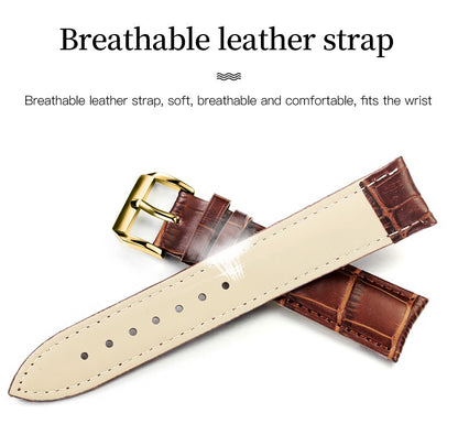 OLEVS Top Brand Quartz Watch For Women 50M Waterproof GMT  Watches Women's Sports Leather Strap Men Wristwtach Ultrathin