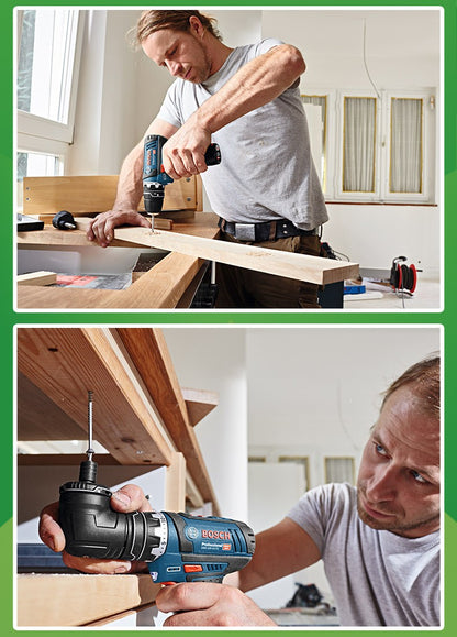 Bosch Professional 12V GSR 12V-15 FC Furadeira Sem Fio Parafusadeira Elétrica Sem Fio com 4 Adaptadores FlexiClick Ferramenta Elétrica