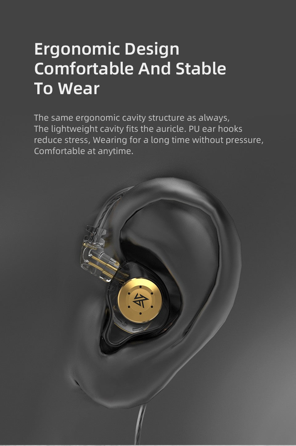 KZ EDX Pro Bass Earphones Sport Running Wired Hanging In Ear Headphones Stereo Noise Cancelling Headset Earbuds With Mic Gamer