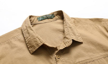 Spring Men Cargo Cotton Long Sleeve Shirts Man Casual Breathable Tactic Shirts Male Multi Pocket Outdoor Blouses Work Shirts 5XL