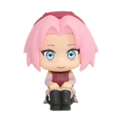 Nova Figura de Anime Naruto de 10CM Uzumaki Naruto Kakashi Uchiha Sasuke Itachi Brinquedos Fofos Q Figurals Modelo de Estatueta de Ação Presente