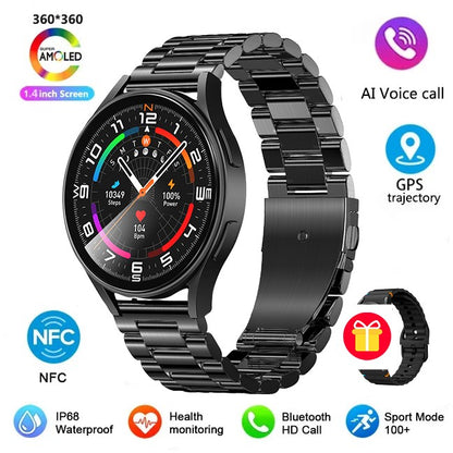 2025 New Men's Health Smart Watch GPS Blood Oxygen Blood Pressure Heart Rate Monitoring Bluetooth Call Women's Sports Smartwatch