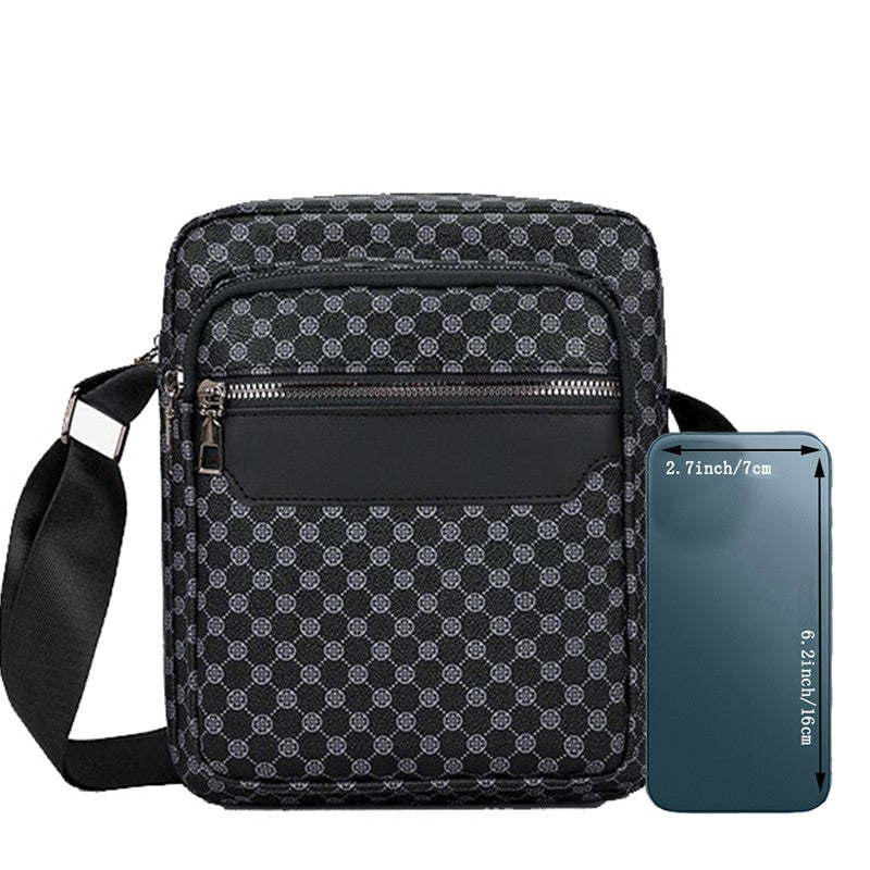 Neutral color business single shoulder bag for men and women, with spliced color shoulder straps and adjustable design.