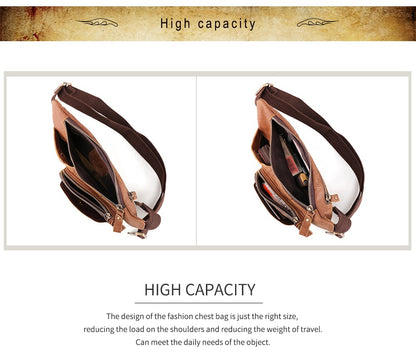 Genuine Leather Waist Bag Men Women's Belt Bag Casual Waist Packs  for Phone Pouch Travel Chest Bag Crossboby Shoulder Bag