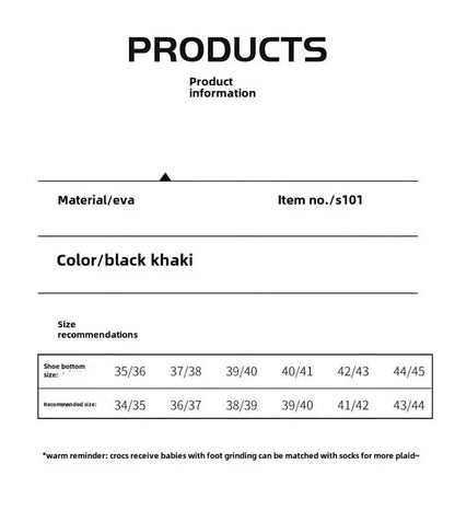 Outdoor Sports Slippers for Men and Women, Thick-Soled Eva Non-Slip Breathable Clogs, Fishing Beach Sandals for Men and Women