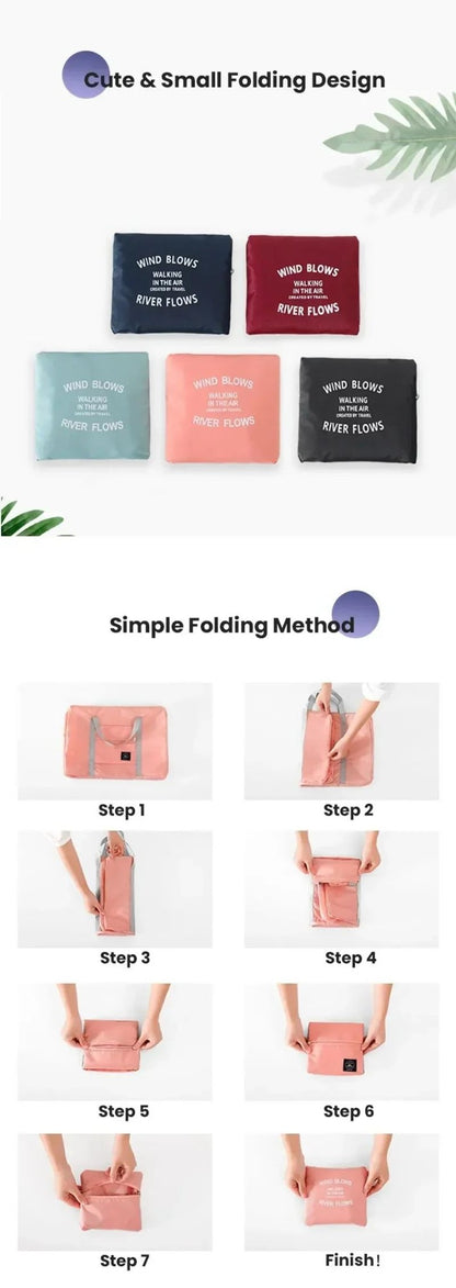 Foldable Travel Bag for Women and Men Lightweight Large Capacity Sports Weekend Trip for Airlines Suitcases and Travel Bags