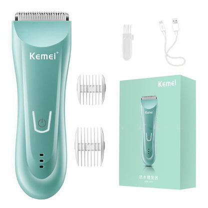 Kemei Wet Dry Groin Body Trimmer For Men Electric Face Beard Hair Trimmer Clipper Rechargeable Pubic Ball Shaver Body Groomer
