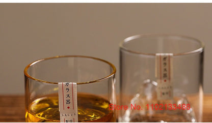 Copo de Uísque Japonês de Gelo para Uísque Puro Copos de Uísque de Montanha 3D Caixa de Presente de Madeira Taça de Conhaque Copo de Vodca Copo de Vinho
