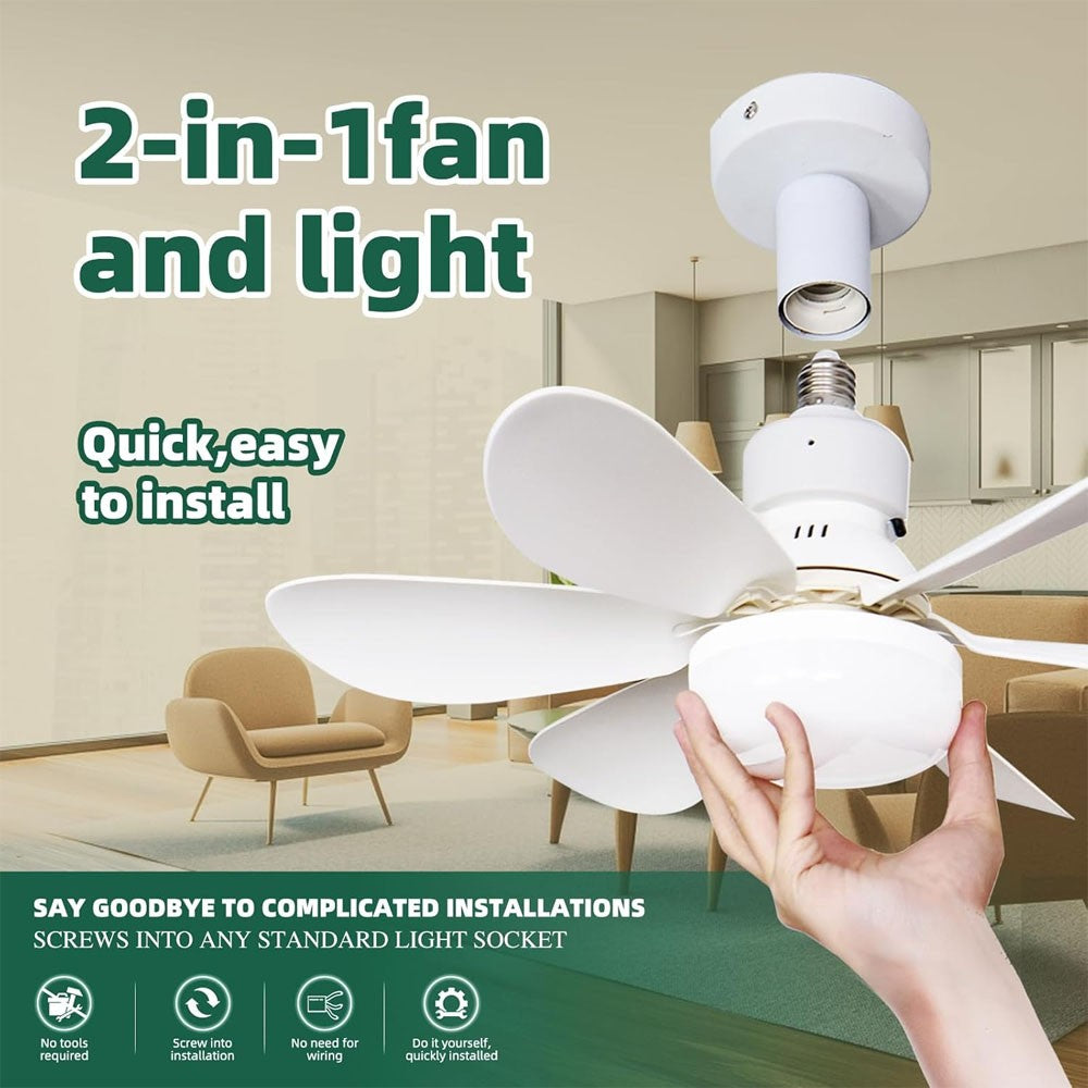 40W Ceiling Fan Lighting Dimmable Light Color Temperature Modern Ceiling Mount Remote Control Smart E27 Led Ceiling Fan Light