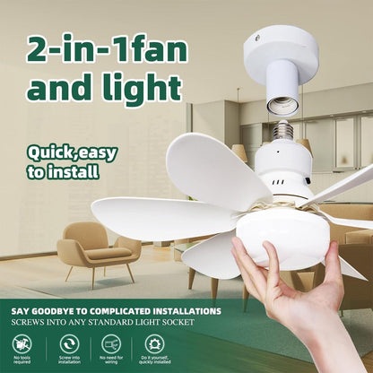 40W Ceiling Fan Lighting Dimmable Light Color Temperature Modern Ceiling Mount Remote Control Smart E27 Led Ceiling Fan Light