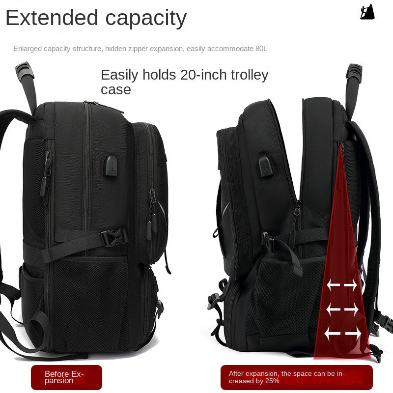 Mochila Masculina Unisex 50/60/80L Externa USB de Grande Capacidade para Viagem Mochila Esportiva para Trekking, Caminhada, Acampamento