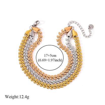 EILIECK 316L Aço Inoxidável Torcido Pulseira Bracelete Para Mulheres Tendência Banhado a Ouro 18K Corrente de Pulso Impermeável Joias Presente Festa
