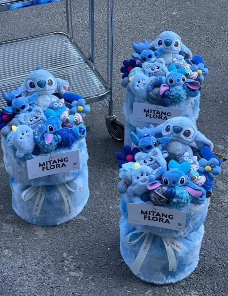Buquê de Bonecas Criativas Lilo & Stitch da Disney, Presentes de Dia dos Namorados para Amigas com Presentes de Aniversário Lindo.