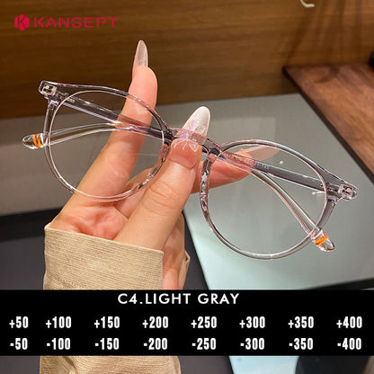 KANSEPT Retro Round Men and Women Optical Prescription Glasses Myopia Hyperopia Progressive Eyewear Eyepieces for Reading Lenses