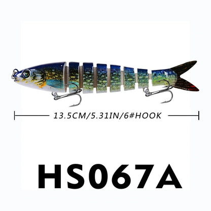 Isca Artificial de Pesca Kit de Iscas Artificiais 13,5cm/19g para Tucunaré e outros peixes Sinking Swimbait Crankbaits Pesca Esportiva