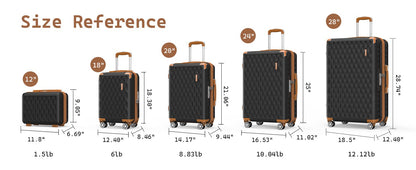 Melalenia Luggage Sets 7 Piece Hard Shell Carry on Suitcase with Spinner Wheels and TSA Lock, Lightweight Travel Duffel Bag