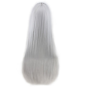 Long Straight Cosplay Sliver Gray 100 Cm Synthetic Hair Wigs