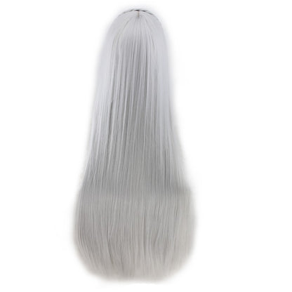 Long Straight Cosplay Sliver Gray 100 Cm Synthetic Hair Wigs