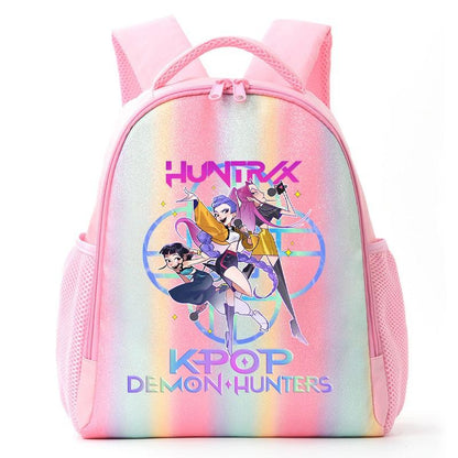 Mochila de Caçadores de Demônios KPop Estampa de Desenho Animado Anime Bolsas de Ombro para Estudantes Organizador de Papelaria Grande Capacidade Presentes de Volta às Aulas