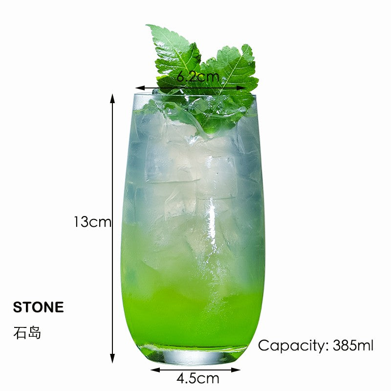 Copo Alto Criativo de Vidro Cristal Sem Chumbo Copo Collins para Bar para Água, Suco, Cerveja e Coquetel