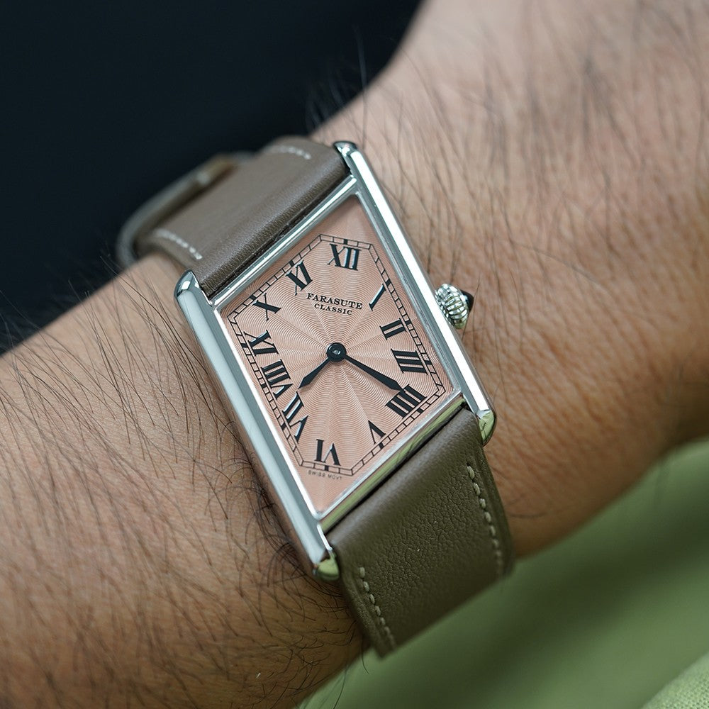 FARASUTE New Unique Square Stainless Steel Quartz Watch Men Casual Sapphire Glass Swiss Movement Waterproof Wristwatches Male