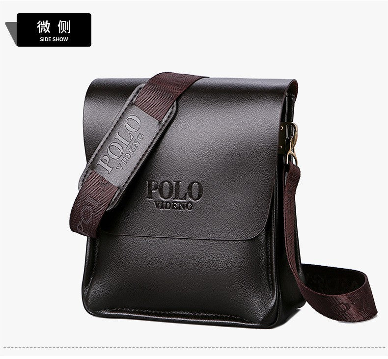 The leisure business single shoulder bag Polo vertical bag man trend inclined shoulder bag