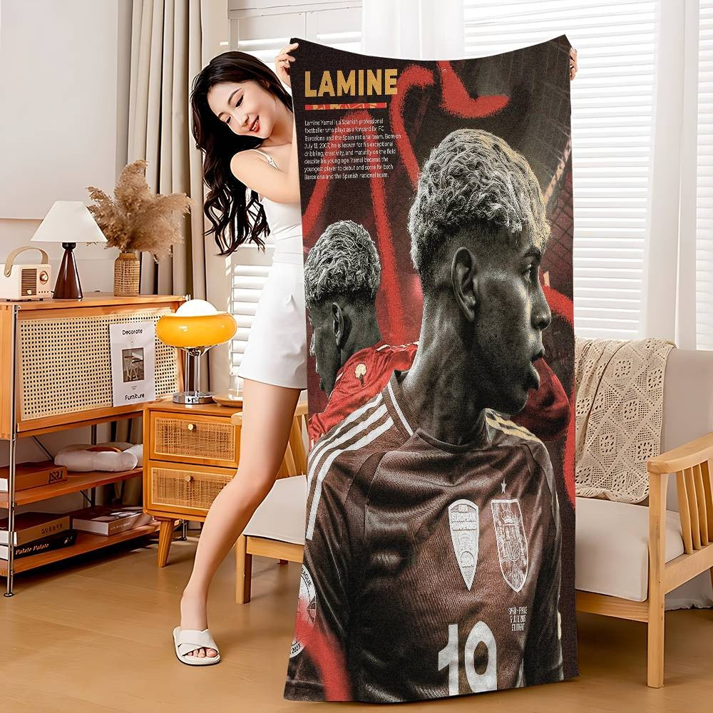 Popular Football Stars L-Lamine Y-Yamal Microfiber Beach Towel Absorbent dry Soft Yoga Swimming Resort Mountain Climbing Towel