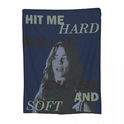 Manta de Lã Hit Me Hard And Soft Merch Billie Macia e Aconchegante para Carro e Quilt
