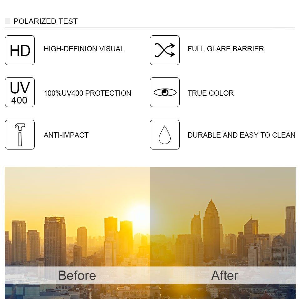 Oi Wood Sunglasses for Men Wood Sun Glasses Man Eyeglasses Polarizing Glasses UVA&B Protection Eyewear ECO-Friendly