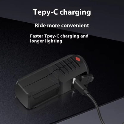 Farol Dianteiro e Traseiro LED USB Super Brilhante, à Prova D'água, para Motocicleta e Bicicleta, Lanterna Portátil para Bicicleta