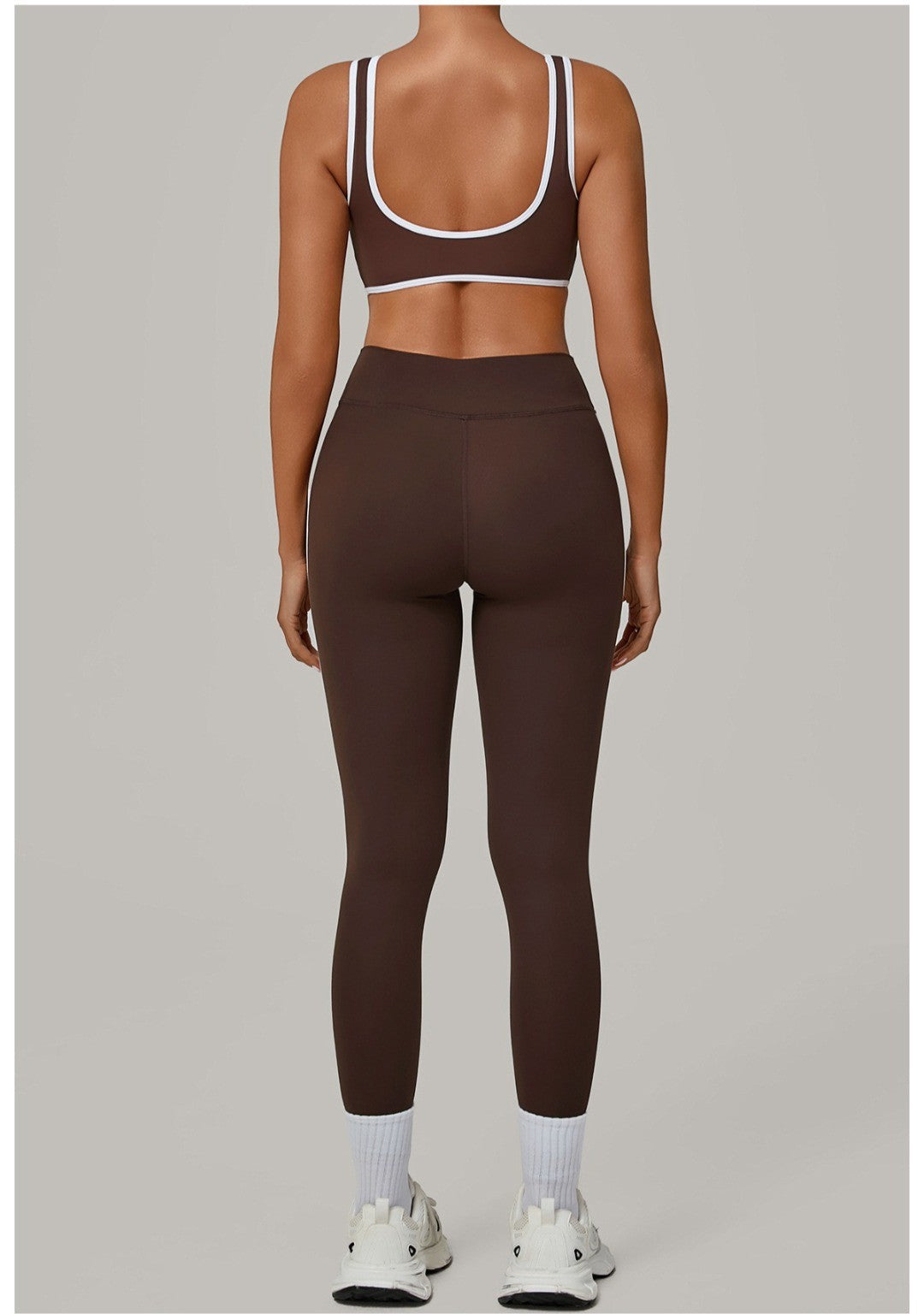 Yoga Suit Sports Fitness High Waist Peach Hip Tight Removable Padding Sports Bra Outfit Running Workout Clothes Gym Leggings Set