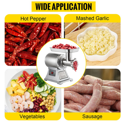 SucceBuy 122 Kg/H 250 KG/H Moedor de Carne Elétrico Picador Processador de Alimentos Pesado Eletrodomésticos Máquina Moedora Comercial