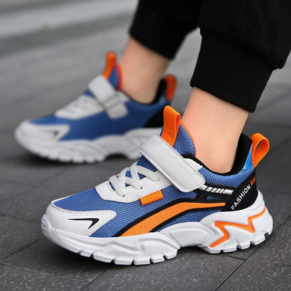 Lightweight Children's Black Sneakers Breathable Mesh for Boys School Casual Walking Shoes Non slip Sport Kids Girl Running Shoe