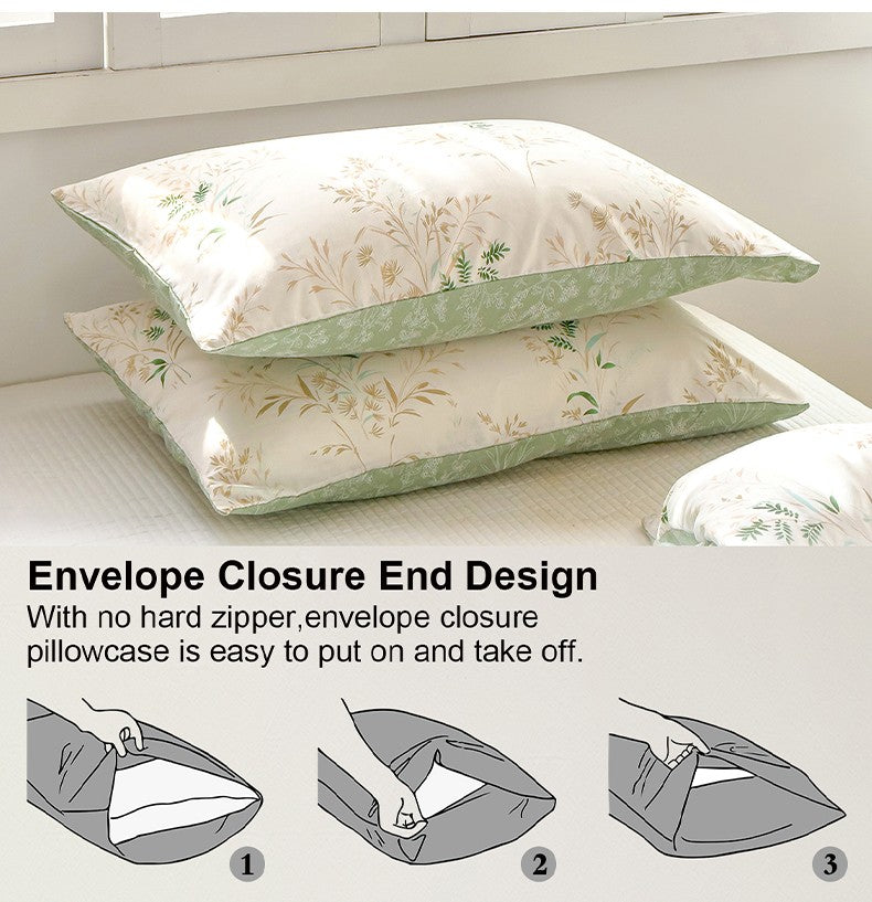3pcs Elegant Floral Tea Art Print Duvet Cover Set? Soft Skin-Friendly Bedding Set Includes 1 Duvet Cover And 2 Pillowcases