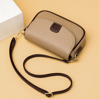 PU Leather Shoulder Bags For Women Fashion Flap Crossbody Messenger Bag Luxury Contrast Color Messenger Handbag Shopping Purse