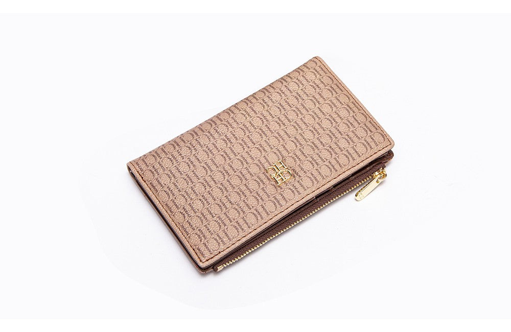 Printed Women's Long Wallet Luxury Brand Retro Classic PVC Material 2025 New Fashionable Simple Card Bag