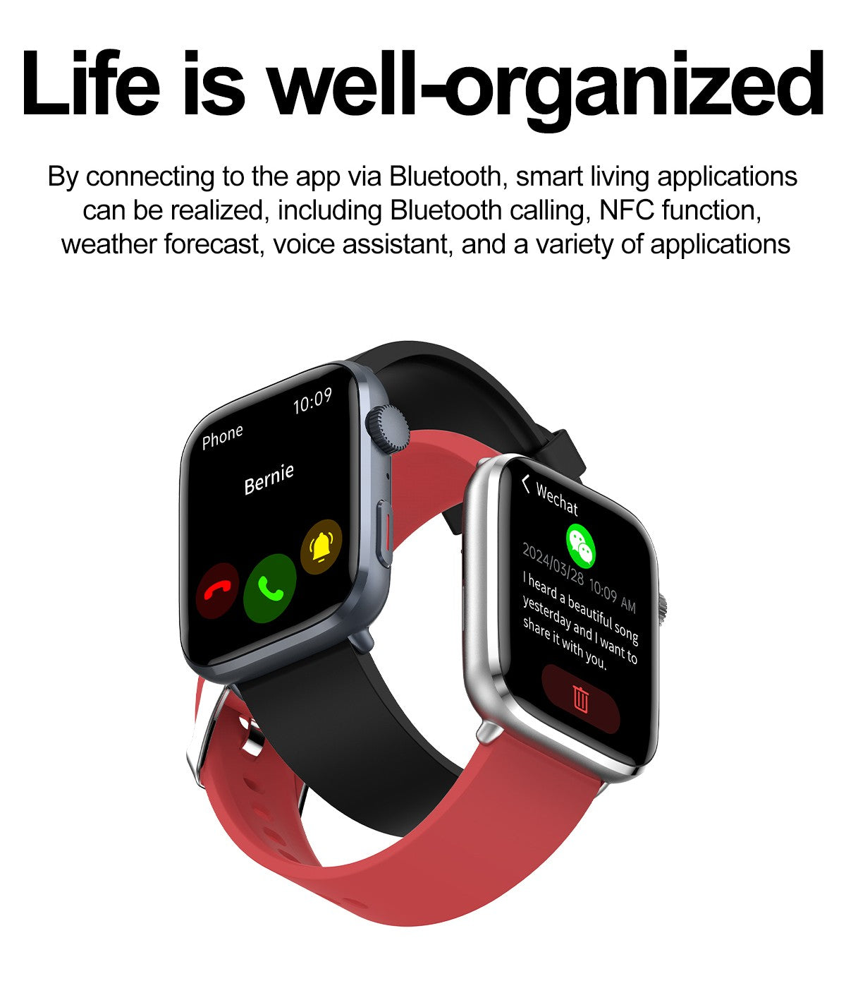 2025New NFC Smat Watch Women 1.85-inch Blood Pressure Heart Rate Bluetooth Call Female Health Smarwatches Ladies For Android IOS