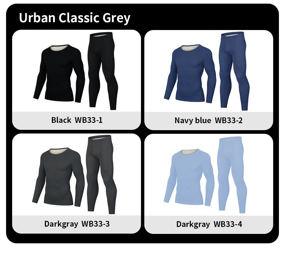 Autumn and winter men's long-sleeved trousers suit comfortable leisure sports warm suit plus size fat men's home underwear suit