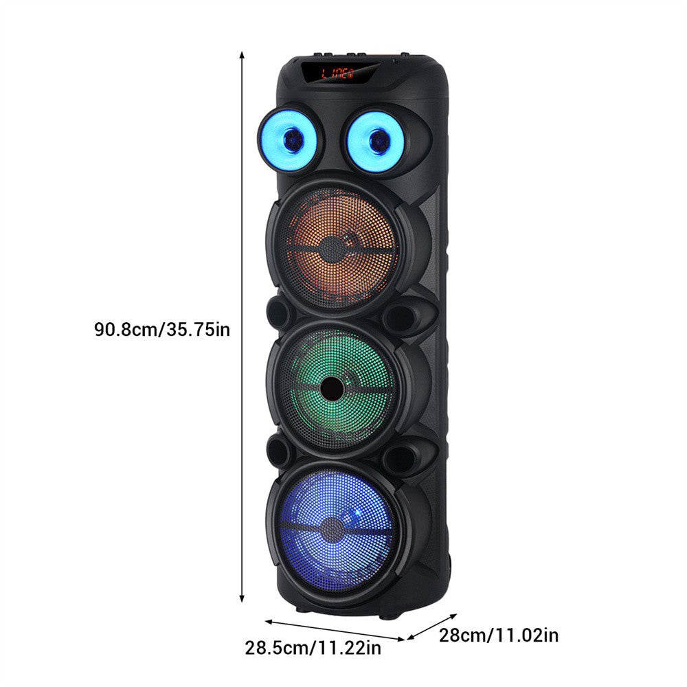 4000W Portable Bluetooth Speaker 3*8"Subwoofer Heavy Bass Sound System Party karaoke for Wireless Boombox Loud Speaker