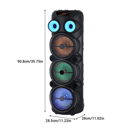 4000W Portable Bluetooth Speaker 3*8"Subwoofer Heavy Bass Sound System Party karaoke for Wireless Boombox Loud Speaker