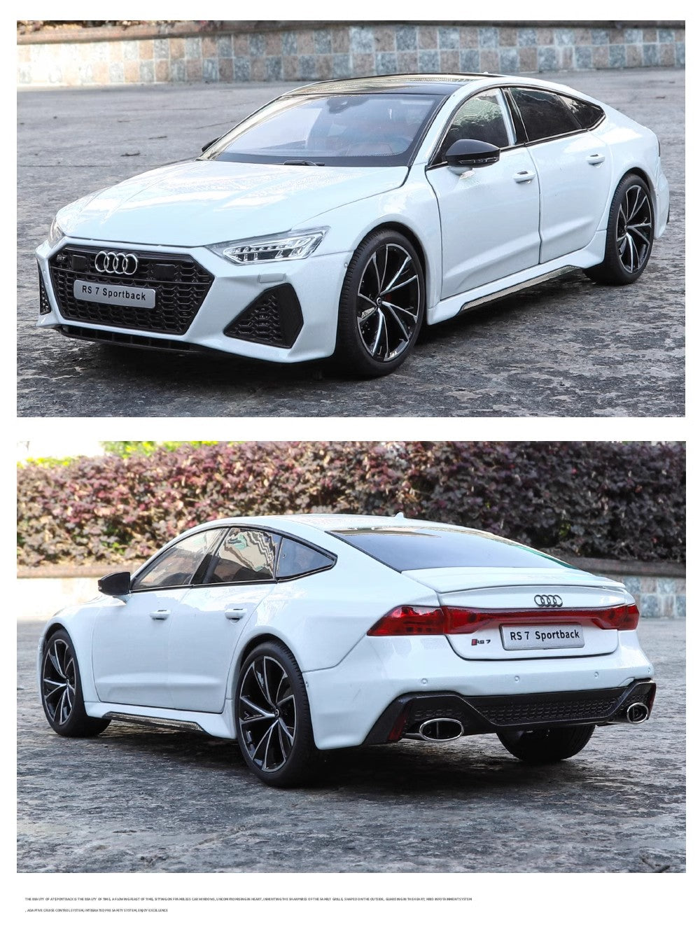 Simulação 1:18 AUDI RS7 Sportback Liga de Carro Modelo Brinquedo Infantil Veículo Colecionáveis Miniatura de Carro Decoração de Casa Presente de Aniversário