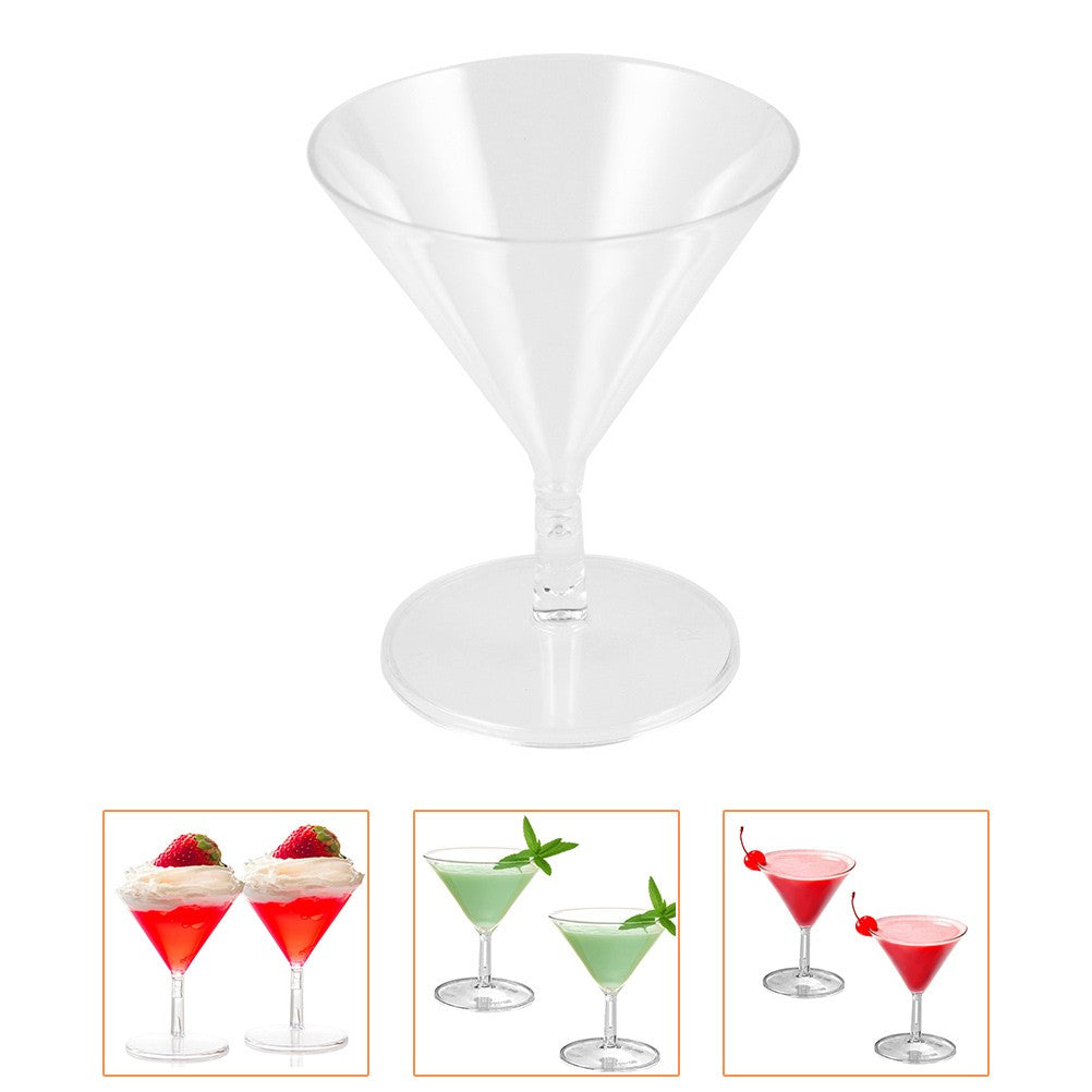 10 Pcs Wine Glass Party Cocktail Glasses Plastic Champagne Whiskey Cup Martini Coupe Abs Cups Bulk